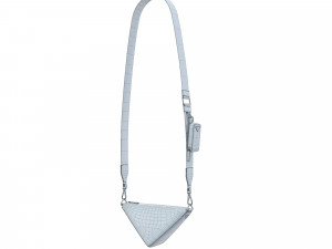 Triangle Shoulder Bag Green Leather Model 3D