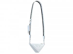 Tas Bahu Segitiga Kulit Putih Model 3D