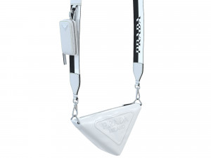 Triangle Shoulder Bag White Leather 3Dモデル