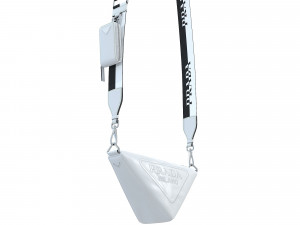 Triangle Shoulder Bag White Leather 3Dモデル