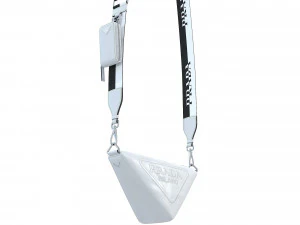 Triangle Shoulder Bag White Leather 3D Model