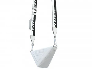 Triangle Shoulder Bag White Leather 3D Model