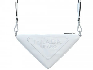 Triangle Shoulder Bag White Leather 3D Model