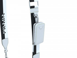Triangle Shoulder Bag White Leather 3Dモデル