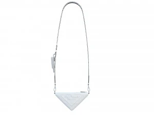 Triangle Shoulder Bag White Leather 3D Model