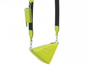 Triangle Shoulder Bag Yellow Leather 3D Model