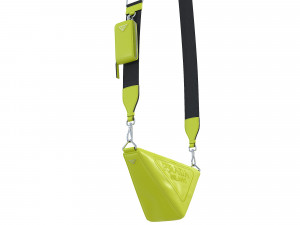 Triangle Shoulder Bag Yellow Leather 3D Модель