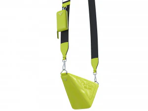 Triangle Shoulder Bag Yellow Leather 3D Model