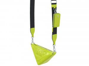 Triangle Shoulder Bag Yellow Leather 3D Model