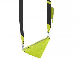 Triangle Shoulder Bag Yellow Leather 3D Model