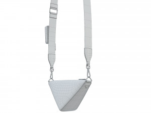 Triangle Shoulder Bag Yellow Leather 3D Модель