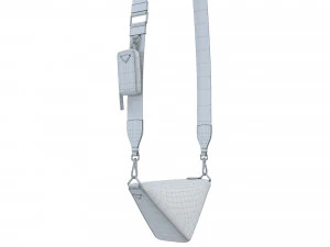 Triangle Shoulder Bag Yellow Leather 3D Model