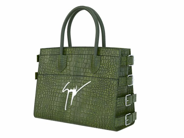 G17 Bag Green Crococodile 3D Model .c4d .max .obj .3ds .fbx .stl .blend 