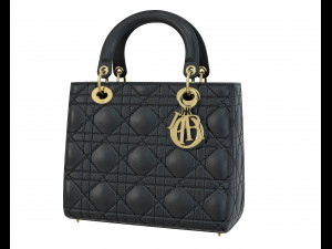 Small Lady Bag Black 3D Model