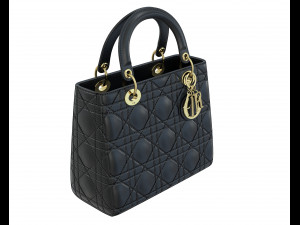 Small Lady Bag Black 3D Model