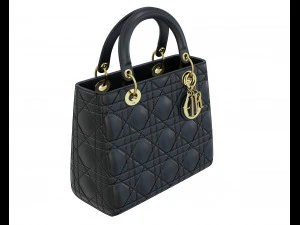 Small Lady Bag Black 3D Model