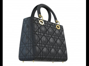 Small Lady Bag Black 3D Model