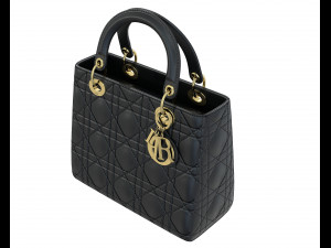 Small Lady Bag Black 3D Model