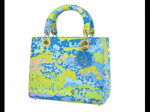 Tas Wanita Kecil Biru Multiwarna Model 3D