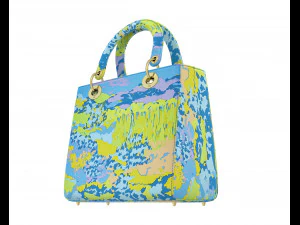 Small Lady Bag Blue Multicolor 3D Model