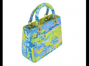 Small Lady Bag Blue Multicolor 3D Model