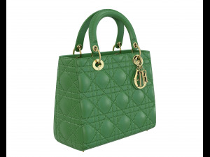 Small Lady Bag Green Leather 3D Model