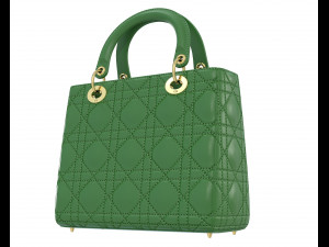 Small Lady Bag Green Leather 3D Model
