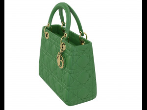 Small Lady Bag Green Leather 3D Model