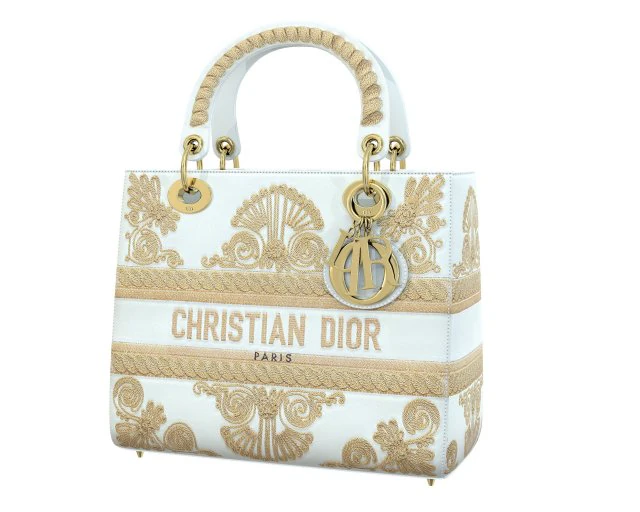 Small Lady Bag White Gold 3D Model .c4d .max .obj .3ds .fbx .stl .blend 