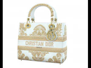 Small Lady Bag White Gold 3D Model
