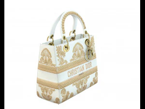 Small Lady Bag White Gold 3D Model