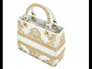 Small Lady Bag White Gold 3D Model
