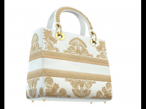 Small Lady Bag White Gold 3D Model