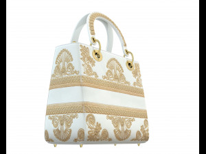 Small Lady Bag White Gold 3D Model