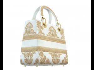 Small Lady Bag White Gold 3D Model