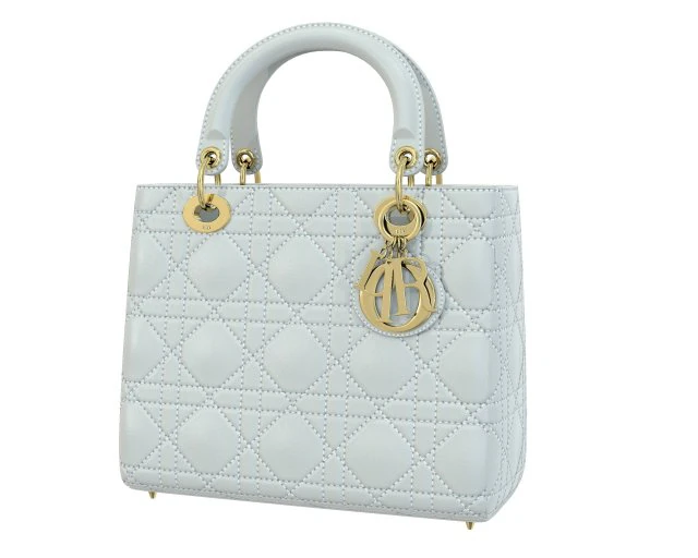 Small Lady Bag White Leather 3D Model .c4d .max .obj .3ds .fbx .stl .blend
