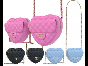 Bolsa de ombro cora&ccedil;&atilde;o Modelo 3D