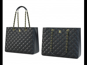 Classic Shopping Tote Bag 3D Model