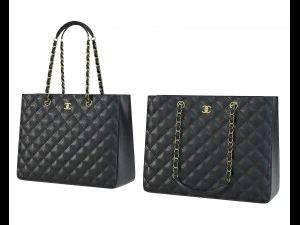 Classic Shopping Tote Bag 3D Model