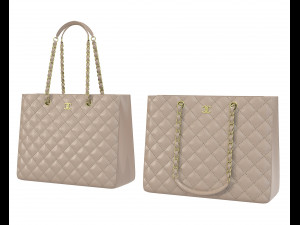 Classic Shopping Tote Bag 3D Model