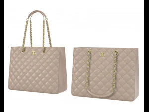 Classic Shopping Tote Bag 3D Model