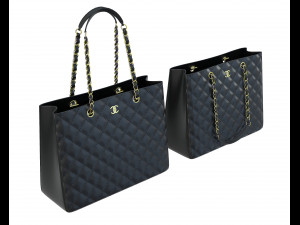 Classic Shopping Tote Bag 3D Model