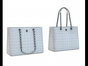 Classic Shopping Tote Bag 3D Model