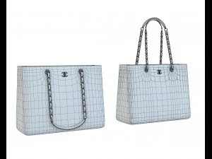Classic Shopping Tote Bag 3D Model