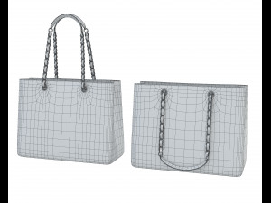 Classic Shopping Tote Bag 3D Model