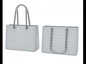 Classic Shopping Tote Bag 3D Model