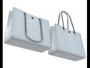 Classic Shopping Tote Bag 3D Model