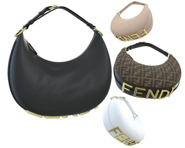 Fendigraphy Bag 3D Model .c4d .max .obj .3ds .fbx .stl .blend 