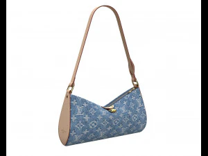 Pochette Tirette Sac Denim Modèle 3D