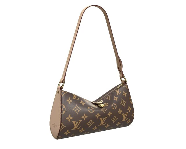 Pochette Tirette Bag Monogram 3D Model .c4d .max .obj .3ds .fbx .stl .blend